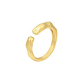 925 Silver Women's Trendy Design Ring Simple Cold Wind High Jewelry Irregular Skin Texture Wedding Anniversary Party