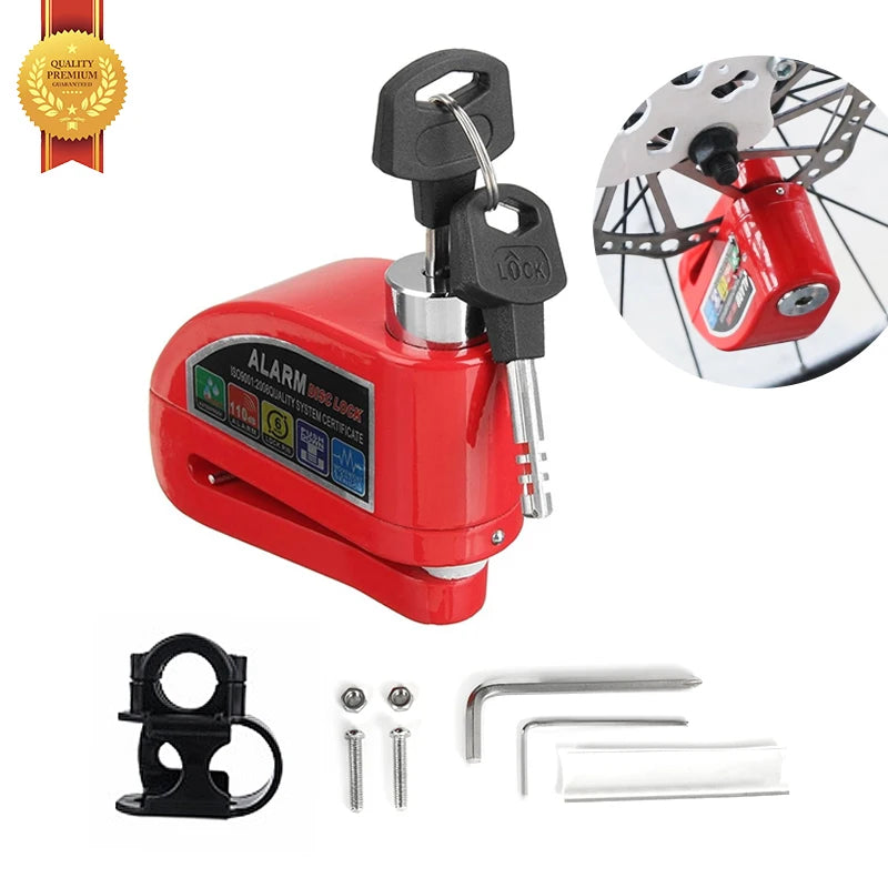 Superbsail Scooter Wheel Disc Brake Alarm Lock Aluminum Alloy Security Anti-theft Reminder Rope LockBag Spare Bracket Packages