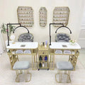 16inch Nail Desk Lamp Table Half Moon Light Manicure Lamp Beauty Skincare Lashes Ceiling LED Ring Light for Lash Salon Extension