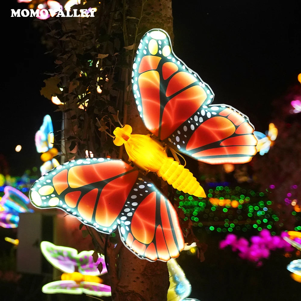 Momovalley Wholesa Lecatch One's Eye Bistro Decor LED butterfly Motif Lights Christmas Modern Decor for Restaurant Decoration