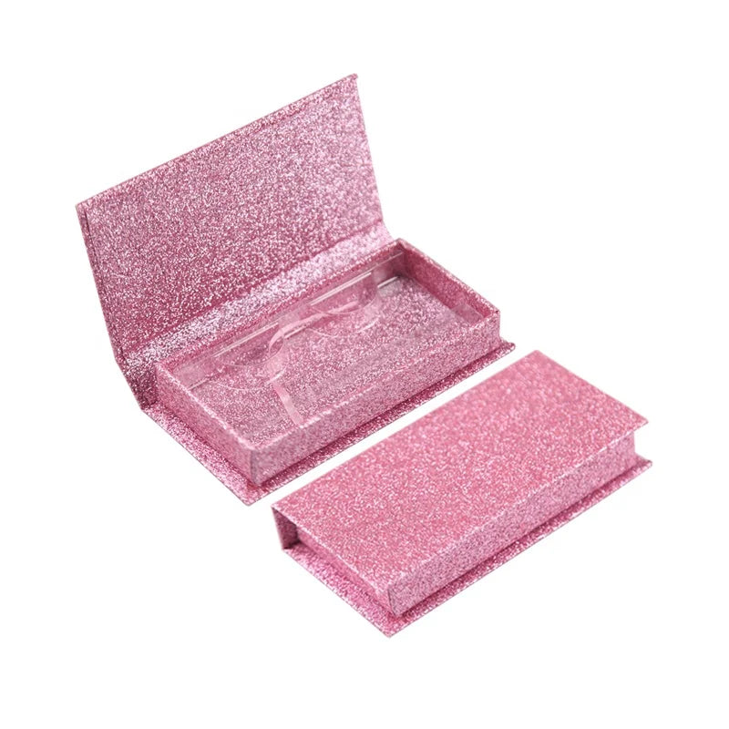 Low MOQ Custom Eyelash Packaging Box Eyelashes 25 mm 3d Mink Eyelash With Lash Box Window Black Color Rectangle Lash Boxes