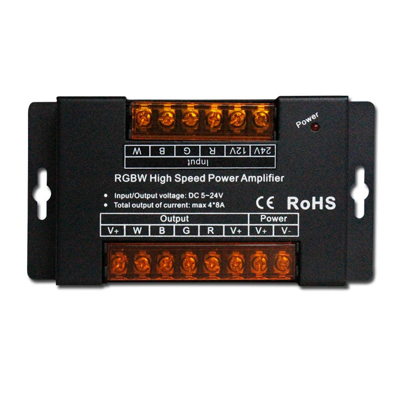 High-Speed 32A PWM Dimming LED Amplifier DC5V-24V Engineering Quality for RGB RGBW LED Lights