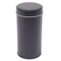 Wholesale Reusable Empty Matte Black Round Metal Coffee Tea Tins Container/Box/Can for Loose Tea With Lid in Stock