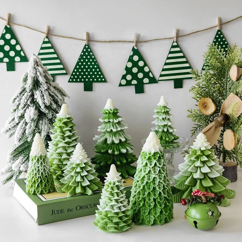 Christmas Tree Candle Christmas Ambiance Decoration Holiday Gift Elk Gnome Modeling Candle