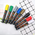 8 Colors LED Fluorescent Liquid Chalk 3-6mm Reversible Pen Nib with Flat Brush Tip Set Packaging
