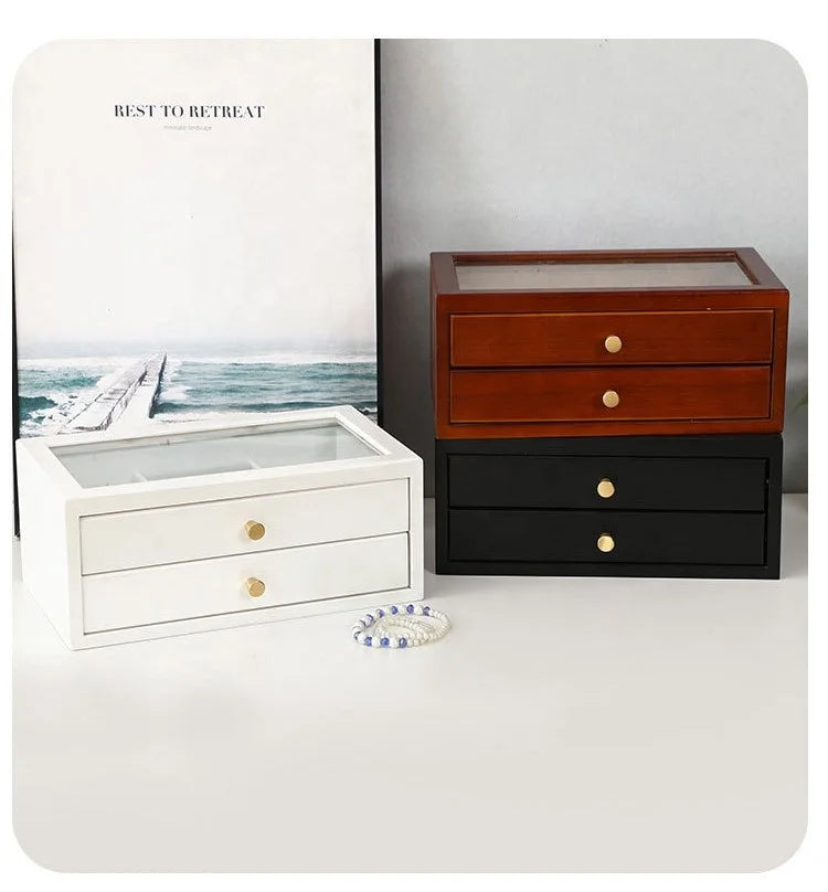 2023 Wholesale Navy Blue Velvet Jewelry Ring Box Kid Cotton Filled Organize Partition Western Magnetic Style Gift Packaging