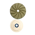 TRUE SHINE 5" snail lock wet or dry stone diamond edge polishing wheels for in line machine Factory outlets
