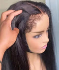 Raw Indian 12A Virgin Hair 180Density HD Lace Front Curly Bone Straight Human Hair Full Lace Frontal Wig for Black Women