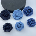 Premium Niche Denim 5cm Fabric Corsage Pin Handcrafted Flower Garment Accessory Flower Brooch