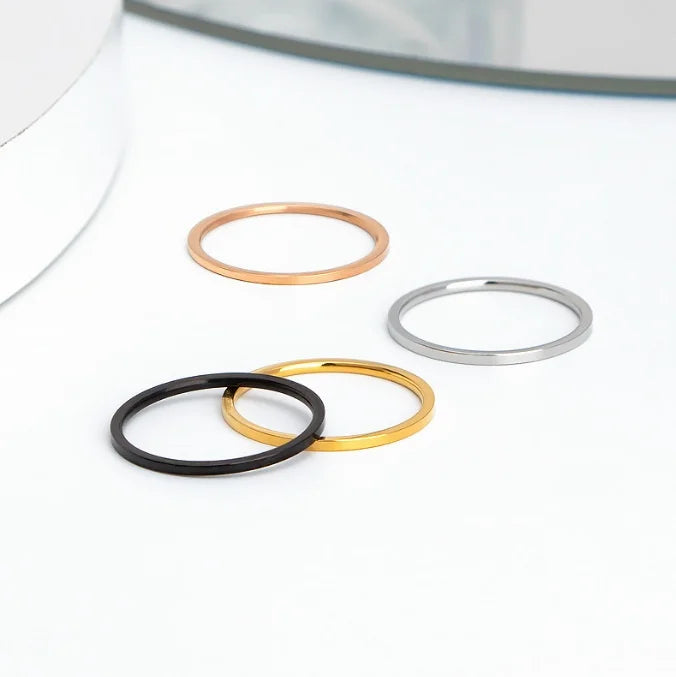 Trendy Simple Korean Style Titanium Steel Ring for Women Non-Fading Internet Celebrity Couple Tail Jewelry Fashionable Ring