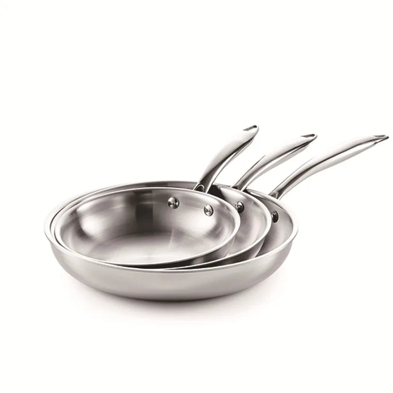 Fry Pan 304 Stainless Steel Tri-Ply Clad  24/26/28cm