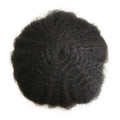 Black Men Afro Curly Natural Human Remy Hair Toupee with Wave 4mm 6mm 8mm 10mm 12mm 15mm Unit