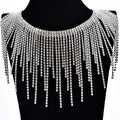 Irregular Long and Short Rhinestone Fringe Trim Bling Diamond Crystal Tassel Chain for Clothing Decorative Accessories