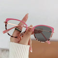 2024 New Trendy  Cat Eye Glasses Anti Blue Light Glasses Photochromic Glasses for Women Metal Optical Frame