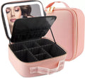 Professional Makeup Train Case Extra Large Cosmetic Organizer Box Makeup Organizer Jewelry Boxes with Adjustable Dividers