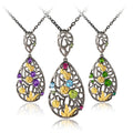 C7937 Abiding Jewelry New Product Flowers 925 Sterling Silver Wholesale Fashion Jewelry Gemstone Pendants for Necklace