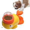 New Little Yellow Duck Automatic Feeder Eco-Friendly Interactive Pet Toy for Cats Dogs 2-in-1 Pets Smart Portable Feeder & Toy