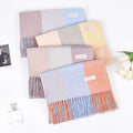 Factory Wholesale Warm Plaid Shawl Winter Imitation Cashmere Scarf & Wrap Versatile for Women & Men