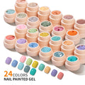 JTING Professional Custom Design Private Label Neon Nail Gel Paint OEM Painting Gel for Nails Kit 24 Colors for Customize Price