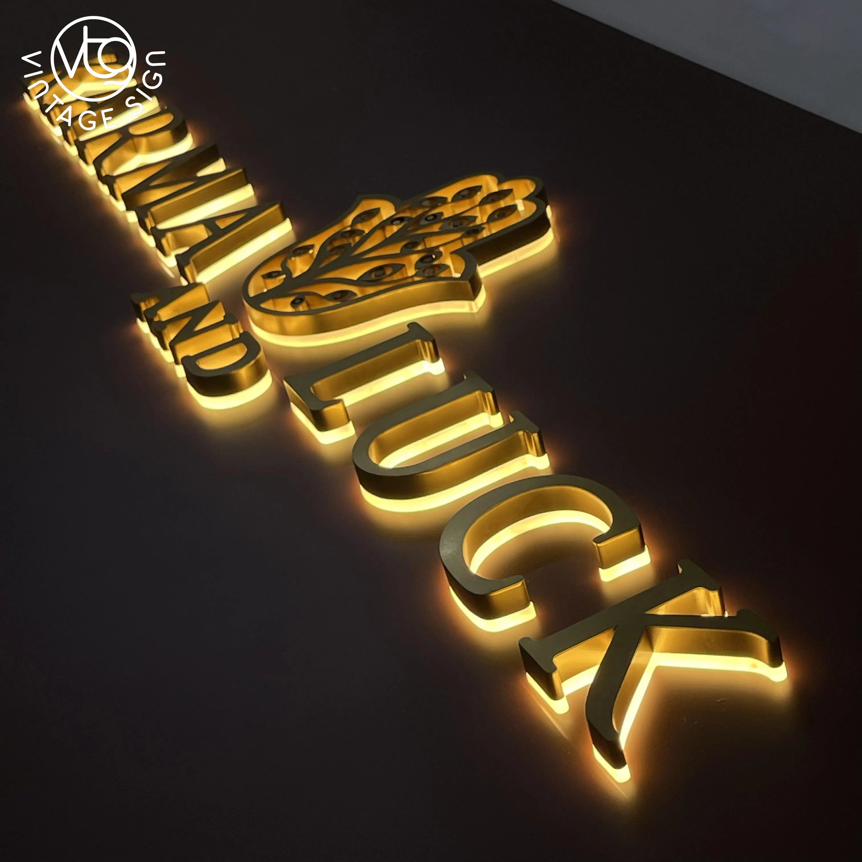 Business Office Back Light Metal Signage Board Open Led Backlit Acrylic Signs With Factory Prices