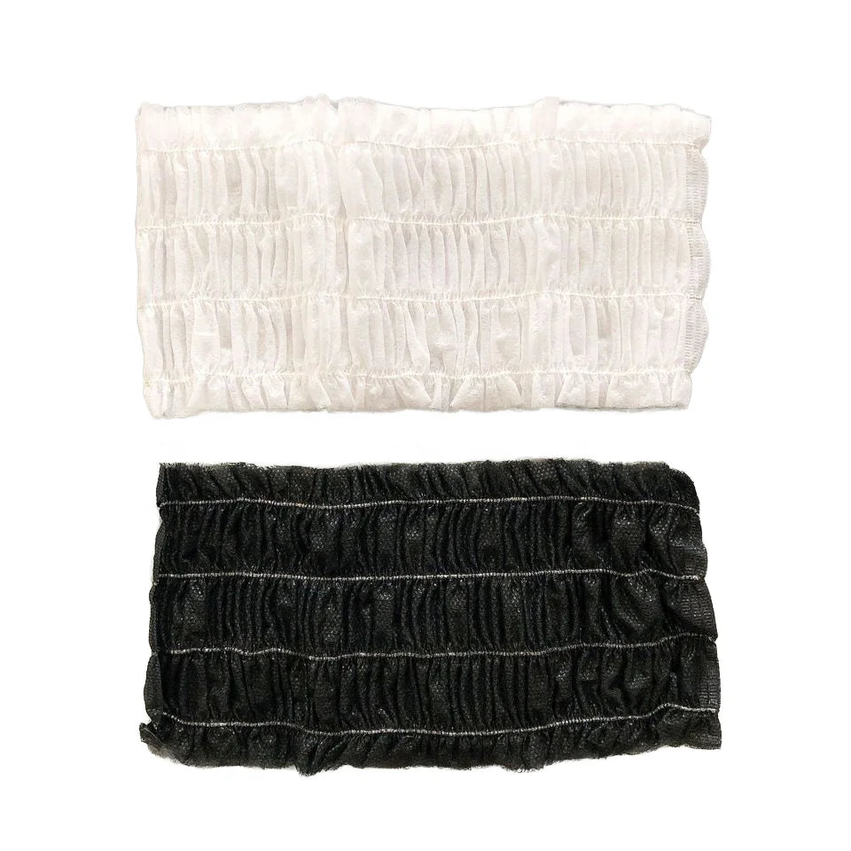 Disposable Elastic Cotton Unisex White Mix Designs Facial Head Wraps Beauty Salon Stretch Skin Care Makeup Sauna Headbands