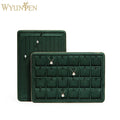 WYP Green Wholesale Jewelry Display Tray Suede Customized Jewelry Trays Earring Ring Bracelet Necklace Tray