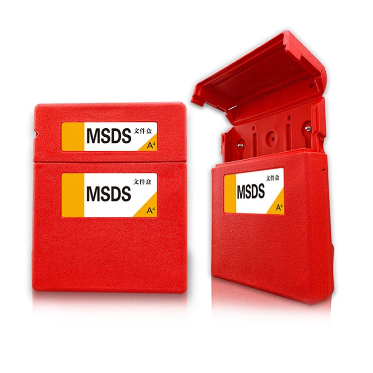 Quality Assured MSDS Red Eco-friendly PP Wall Mounted Document Storage Box for Home School Office Supplies