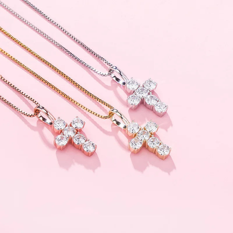 925 Silver Pendant Never Fade Necklace Women Jewelry Silver Cross Pendant for Religion Catholic Gifts Jesus Cross Necklace