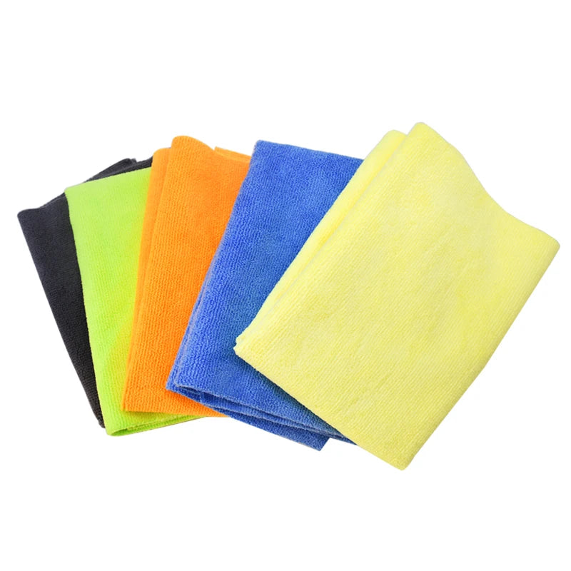 Multi-color Cleaning Cloth Microfiber Warp Knitted Towel Lint Free - Streak Free Wash Cloth for House  Kitchen Car Wash
