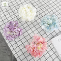 Wholesale High Quality Colorful Artificial Silk Hydrangea Flower Head For DIY Wedding Party Home Decoration