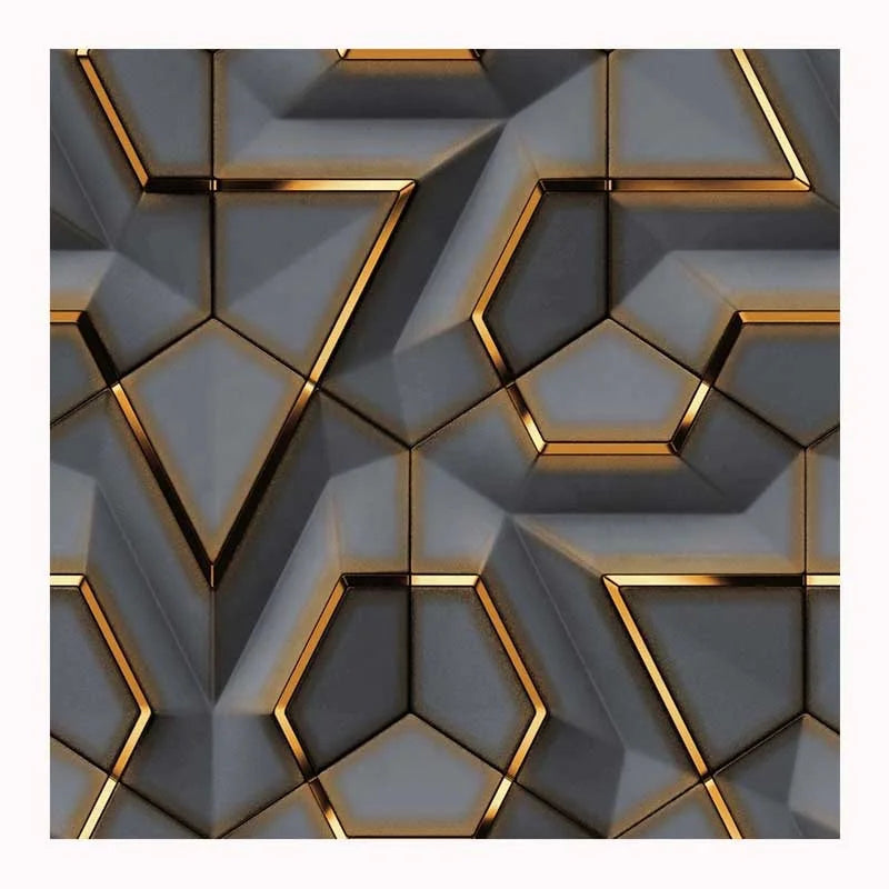 Indoor Modern Waterproof Interior Wall Paper Pvc 3d Wallpapers for Walls Home Living Room Bar Decoration Geometric Wallcovering