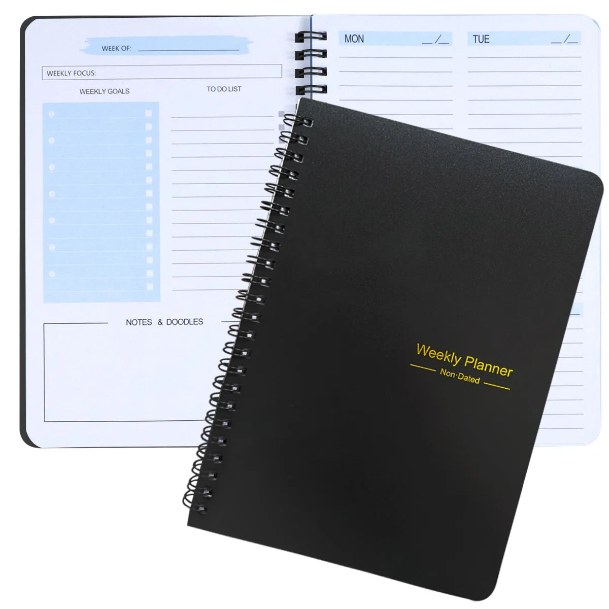 200sheets Thick Soft PU Leather A4 Academic University Student Record Notebook Journal