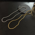 Perfect Quality Stainless Steel 4mm Beads Gold Plated Waterproof Women Men Necklaces