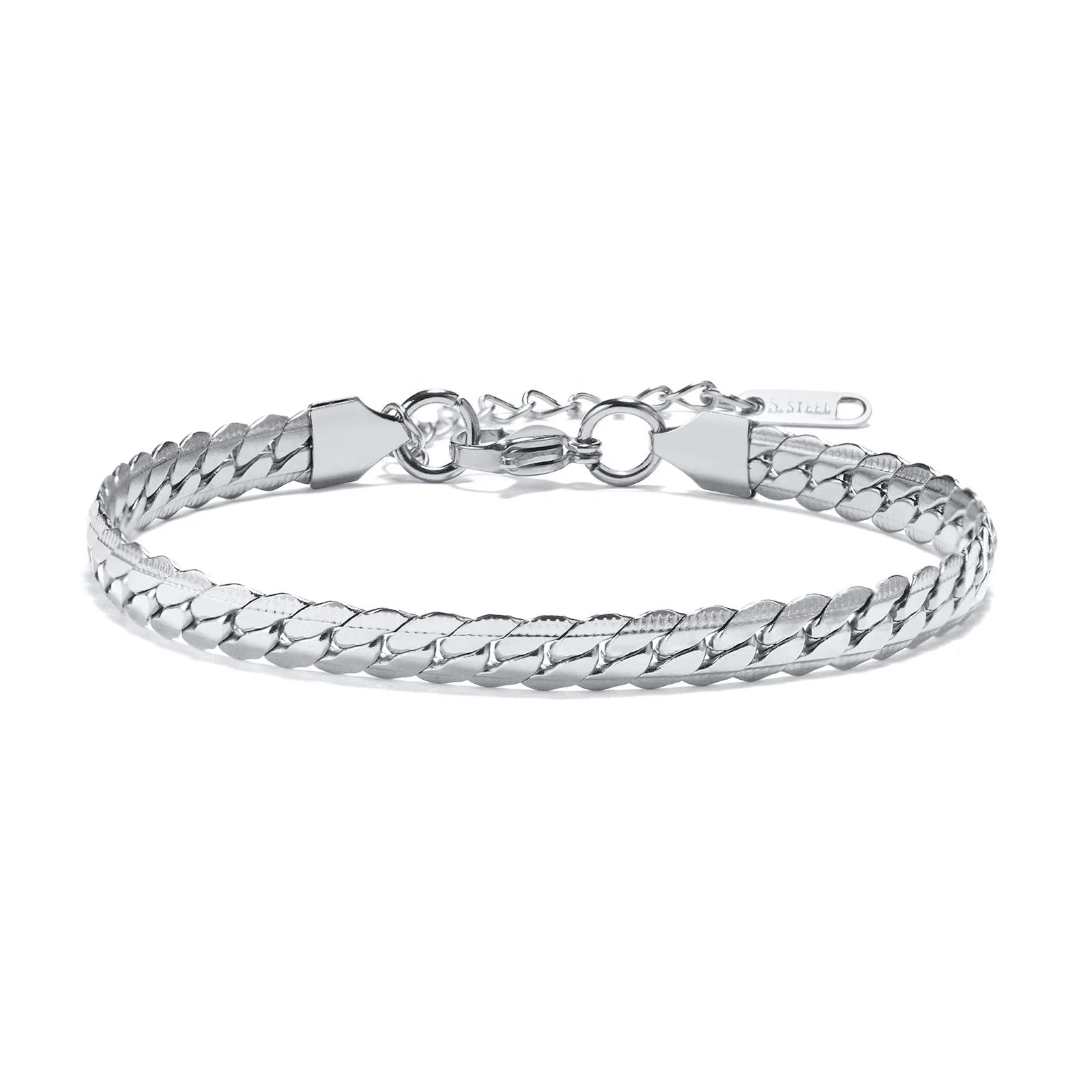 New Stainless Steel NK Chain Bracelet Gold 6mm Fashion Personality Jewelry for Men