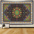 Ramadan Kareem Tapestry Golden Muslim Moon Lantern Wall Hanging Tapestries for Living Room