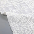 Hot Sale Breathable Small Hole Allover Floral White Dyed 100%Cotton Chiffon Embroidery Fabric for Women Dress
