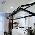 Modern Aluminum Alloy Tempered Glass Electric Automatic Vertical Bifold Folding Windows Fiberglass Folding Screen for Hotel Use