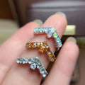 Good Price 925 Sterling Silver Oval Cut Natural Opal Custom 18k White Gold Classic Wedding Women's Ring Wholesale