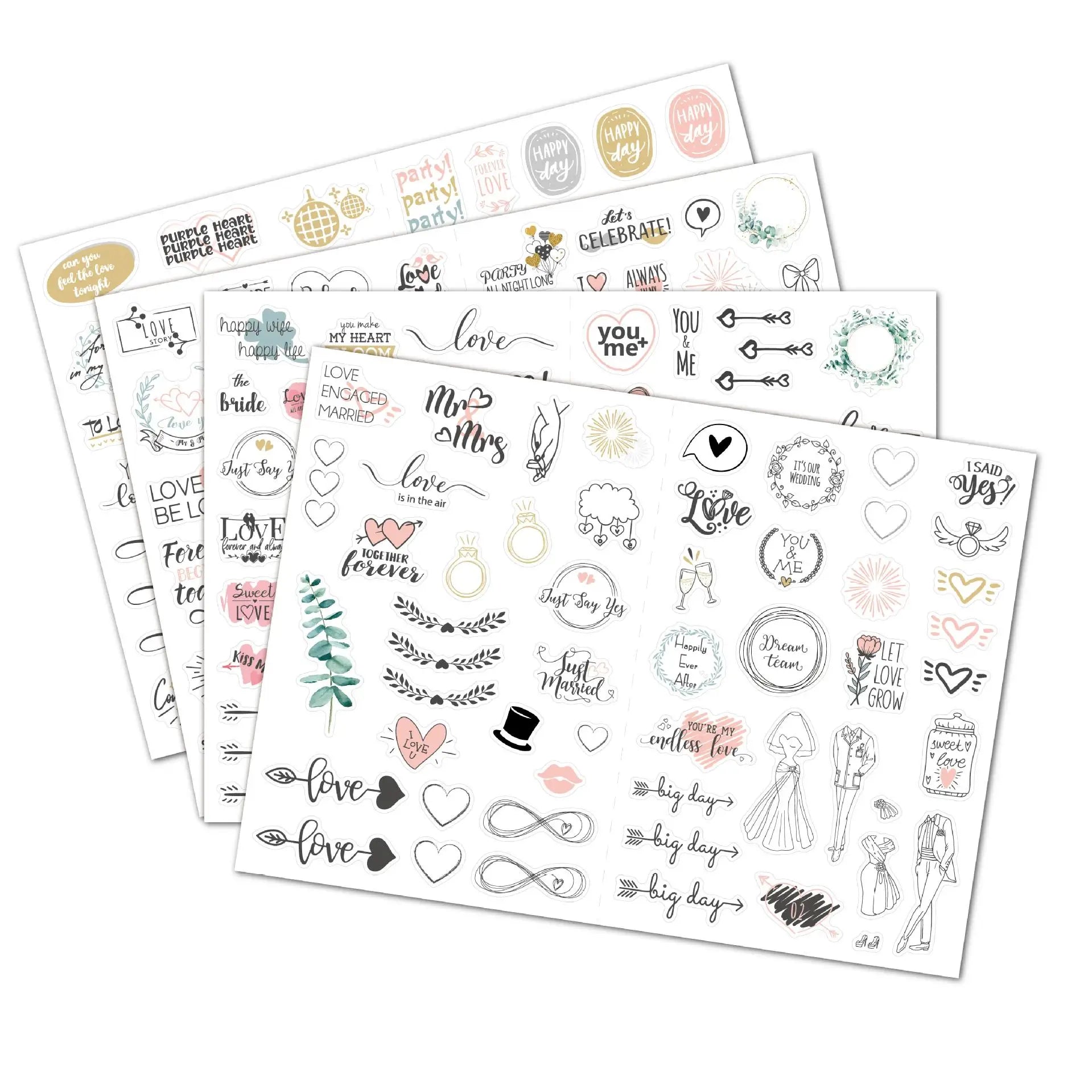 Custom Cartoon Sticker Wedding Planning Stickers Wedding Engagement Planning Cartoon Sticker Pack