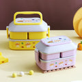 M34 2022 Double Layer New loncheras Escolares Kids Portable Tableware Double Layer School Lunch Boxes  Bento Box