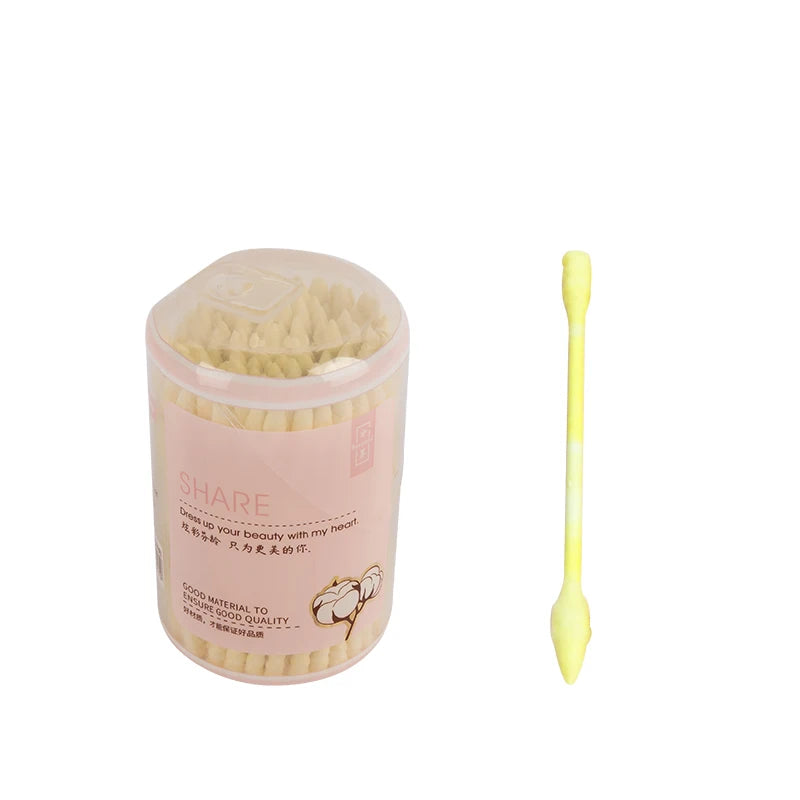 SBelle 100% Pure Cotton Gentle Daily Use Cotton Buds 100 Pieces Environmentally Friendly ISO9001 Certified Customized Color Ear