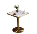 Luxury European Style Marble Dining Table Set Modern Stainless Steel Base Dining Table and Chair