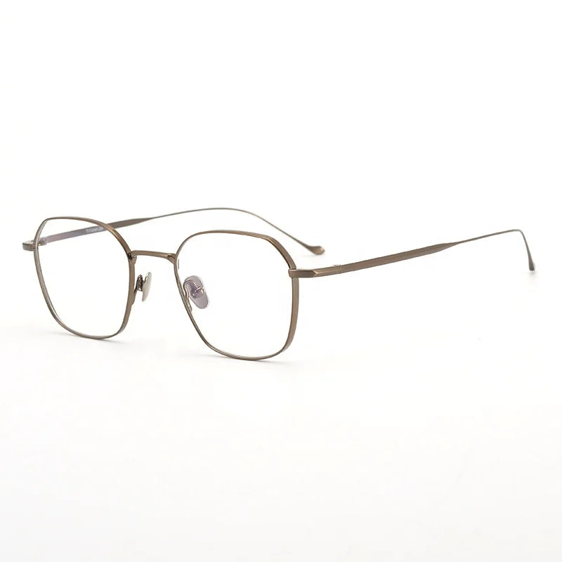 Shenzhen Eyewear Titanium Glasses Optical Frame Irregular Glasses OEM Support Change logo Custom Factory Wholesale Stock Glasses
