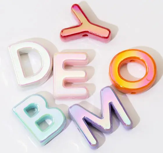 Popular Colorful English Alphabet Beads for Jewelry Diy Decoration
