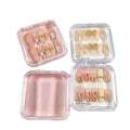 FX-P98 High Quality Transparent Square Nail Package Acrylic Nails Boxes DIY Thicken Press on False Nail Packaging Storage Box