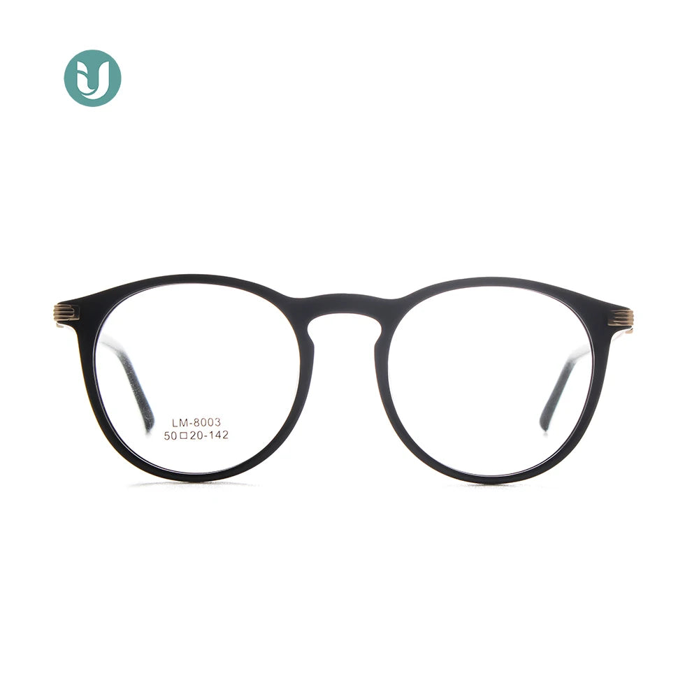IU-LM8003 Woman Round Vintage Acetate Eyeglasses Acet Eyewear Frame