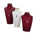 Metal Microfiber Jewelry Pendant Portrait Neck Props Luxury Windows Mannequin Jewelry Bust Necklace Display Stand
