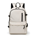Junior High School Students' Schoolbags While Color Girl Shoulder Bags Leisure Couples' Backpacks Large Capacity Waterproof