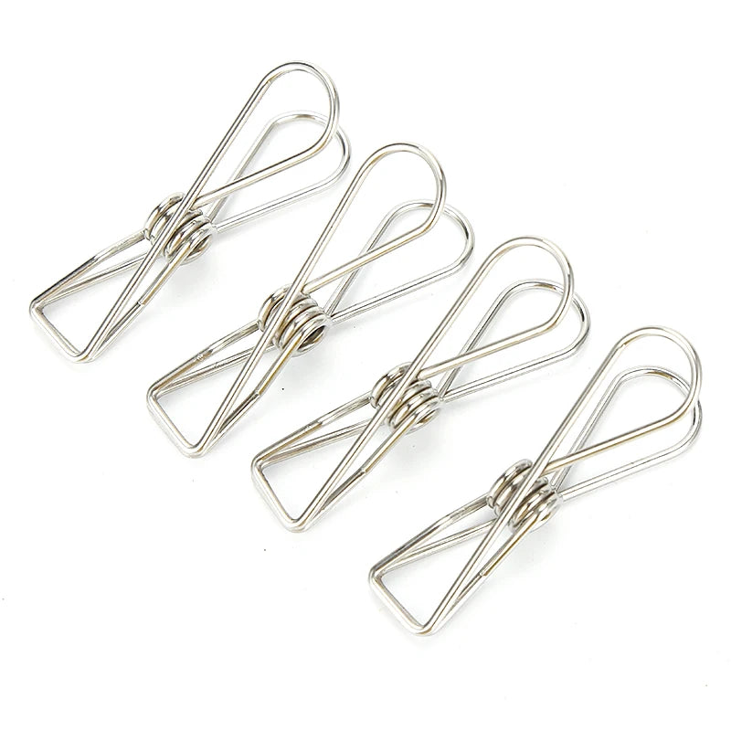 Pin Hanger Clips Clothespins Wholesale Marine 201 Stainless Steel Space Clothes Minimalist Silver Metal