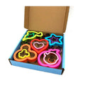 18Pcs Sandwich Cutters Classic Shape PP Lid+430 Stainless Steel Heart Stars Shapes Kitchen Food Tools 565g/set
